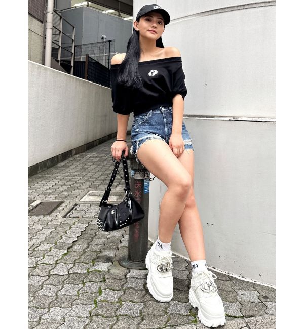 GYDA「GDエンボスオフショルトップス」|Tシャツ・カットソー|