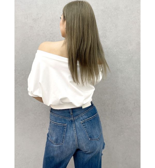 GYDA「GDエンボスオフショルトップス」|Tシャツ・カットソー|