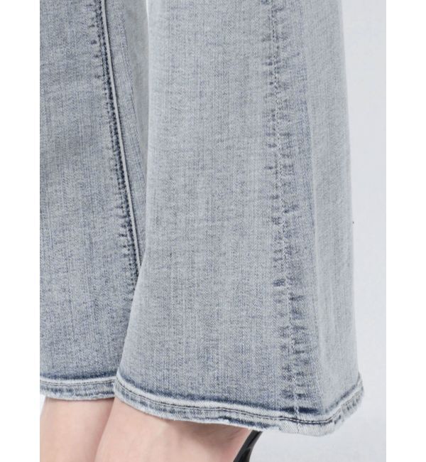 GYDA「NEWハイウエストBACKクロスフレアパンツ」|デニム|