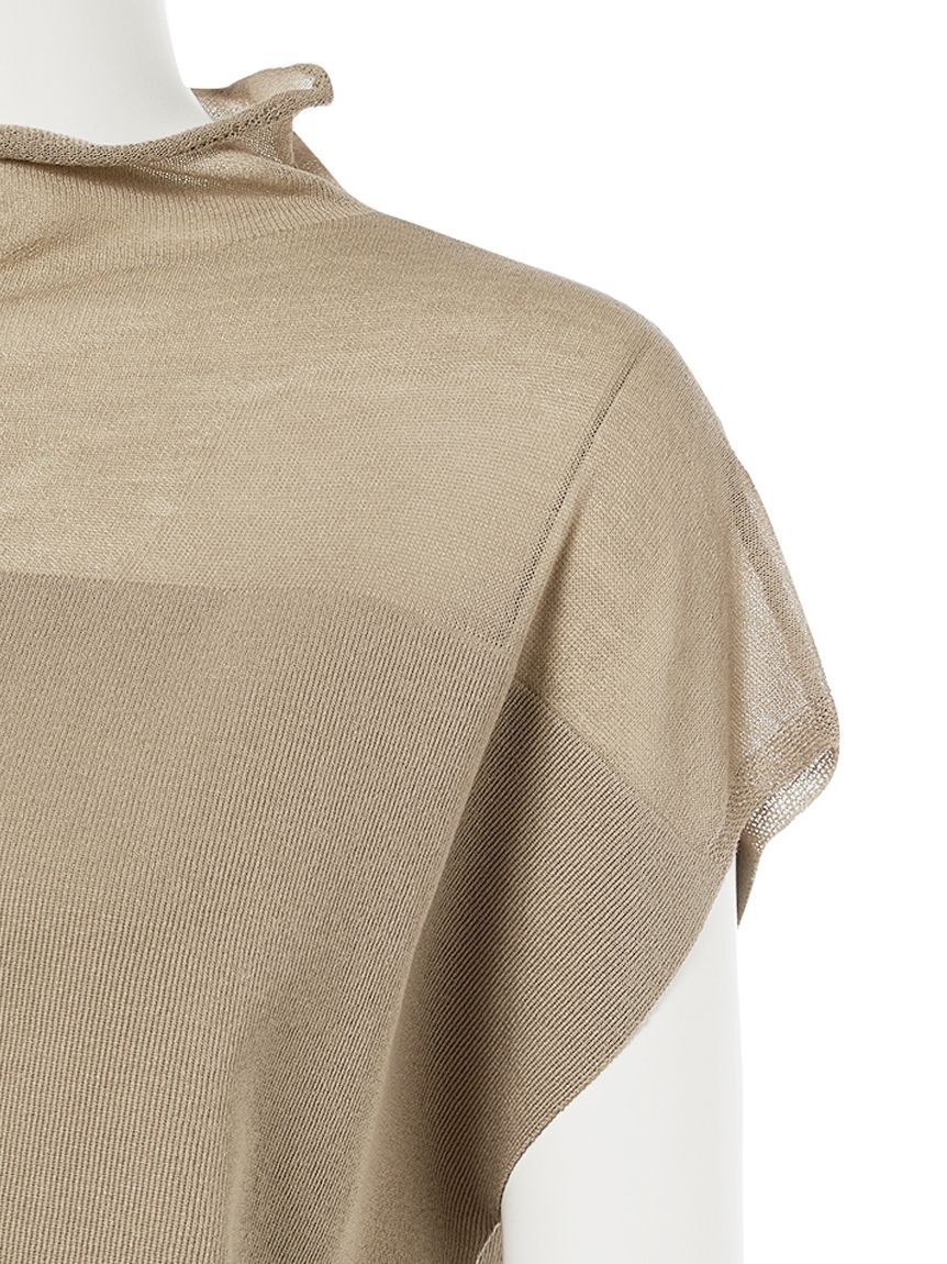 Mila Owen「ハイネックブラウジングシアーニット」|Tシャツ・カットソー|