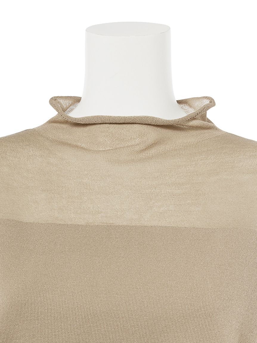 Mila Owen「ハイネックブラウジングシアーニット」|Tシャツ・カットソー|