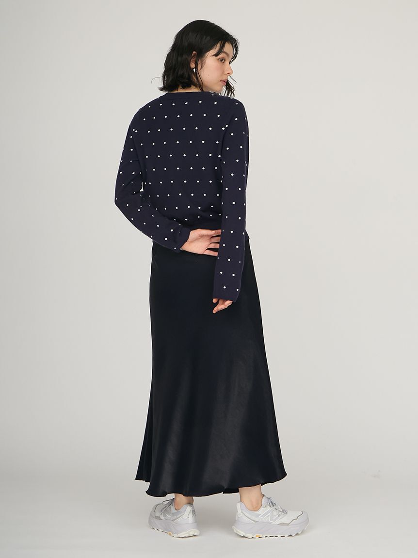 emmi atelier「ウール混emmiロゴクルーネックニットトップス」|ニット・セーター|