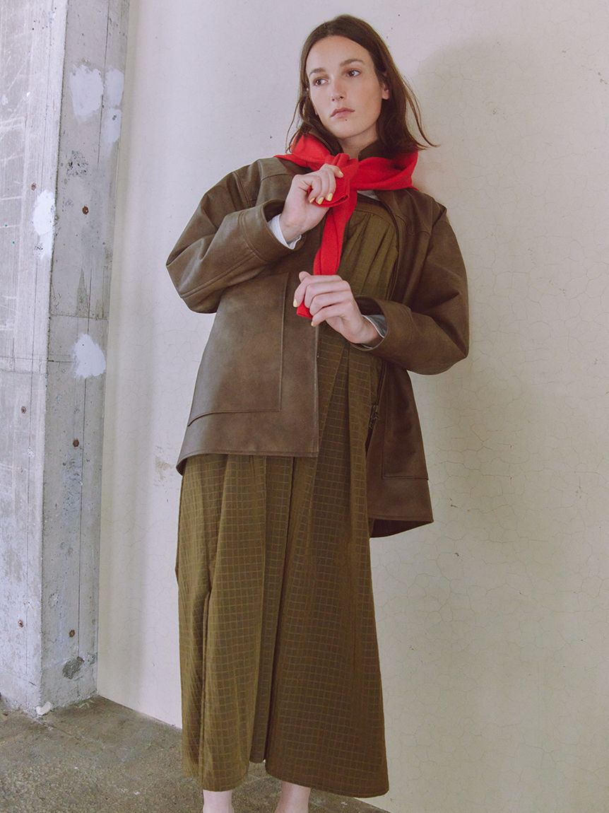 emmi atelier「ウール混emmiロゴクルーネックニットトップス」|ニット・セーター|