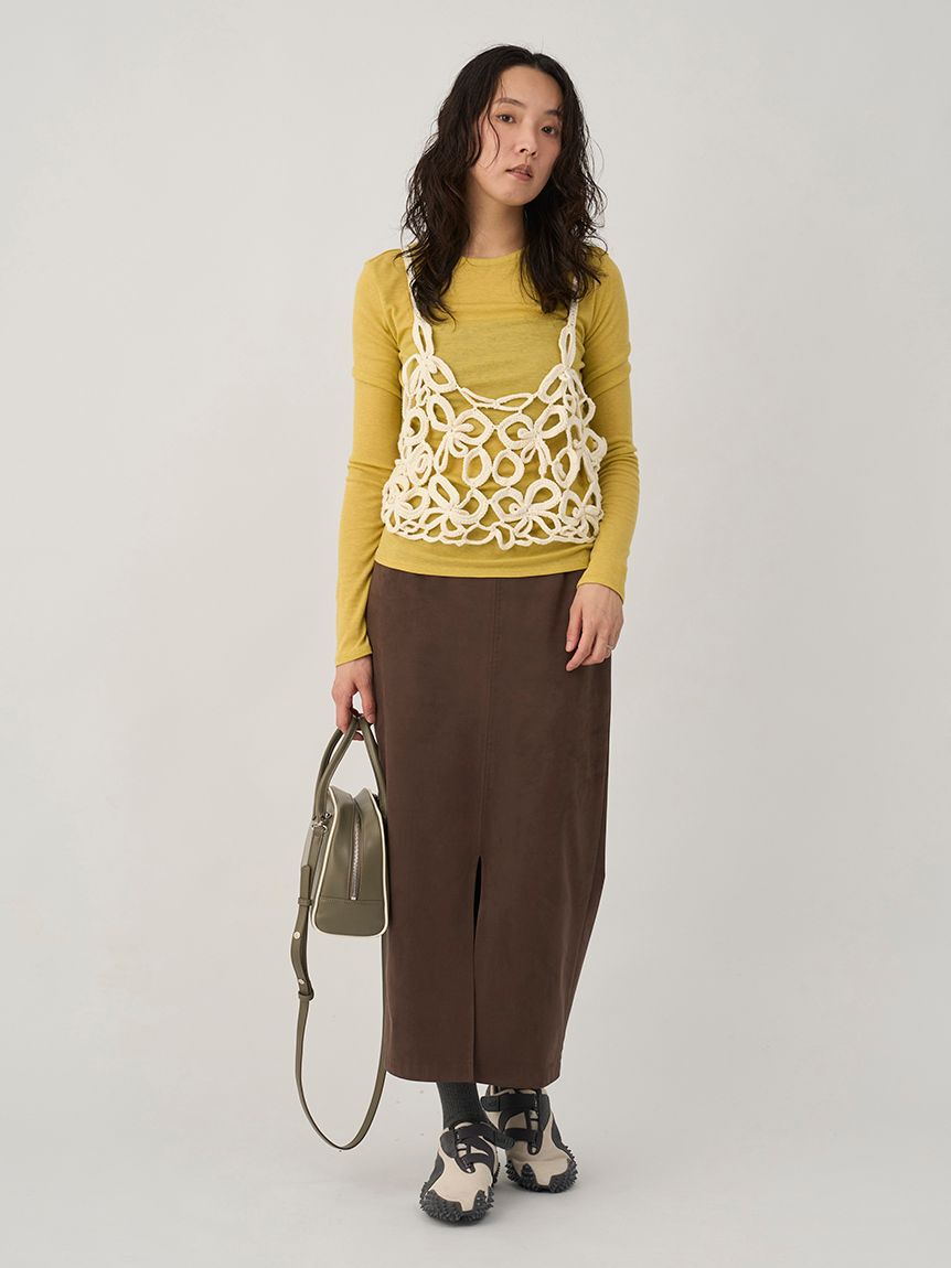 emmi atelier「かぎ針ハンドニットビスチェ」|ベスト・ジレ|