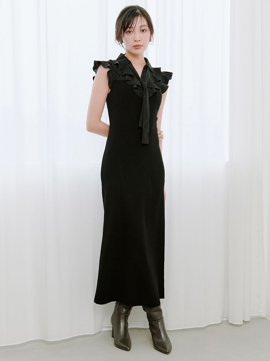 SNIDEL「Sustainableフリルカラードッキングワンピース」|ワンピース|