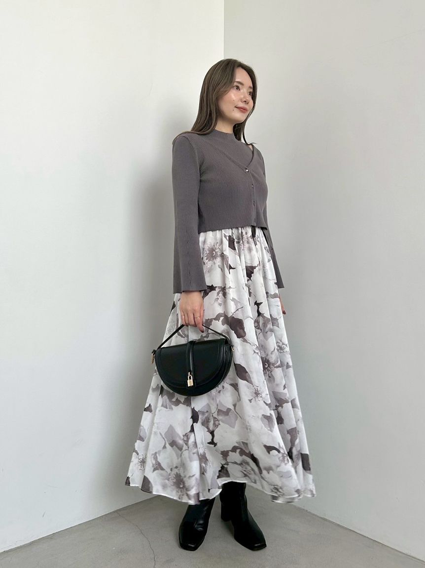 SNIDEL「フレアスリーブショートカーディガン」|カーディガン|