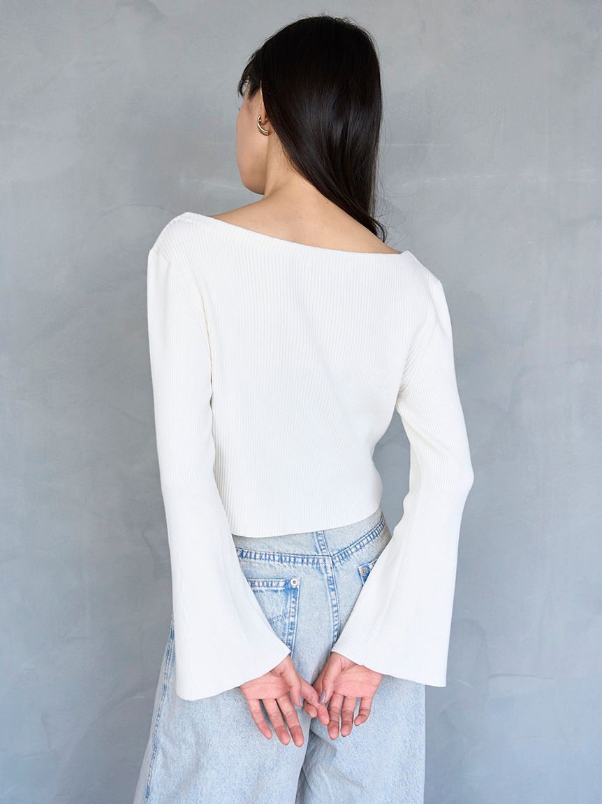 SNIDEL「フレアスリーブショートカーディガン」|カーディガン|