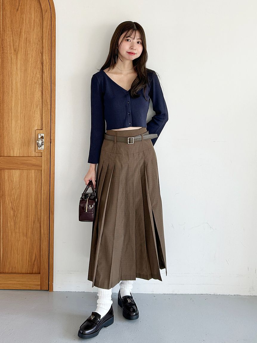 SNIDEL「フレアスリーブショートカーディガン」|カーディガン|