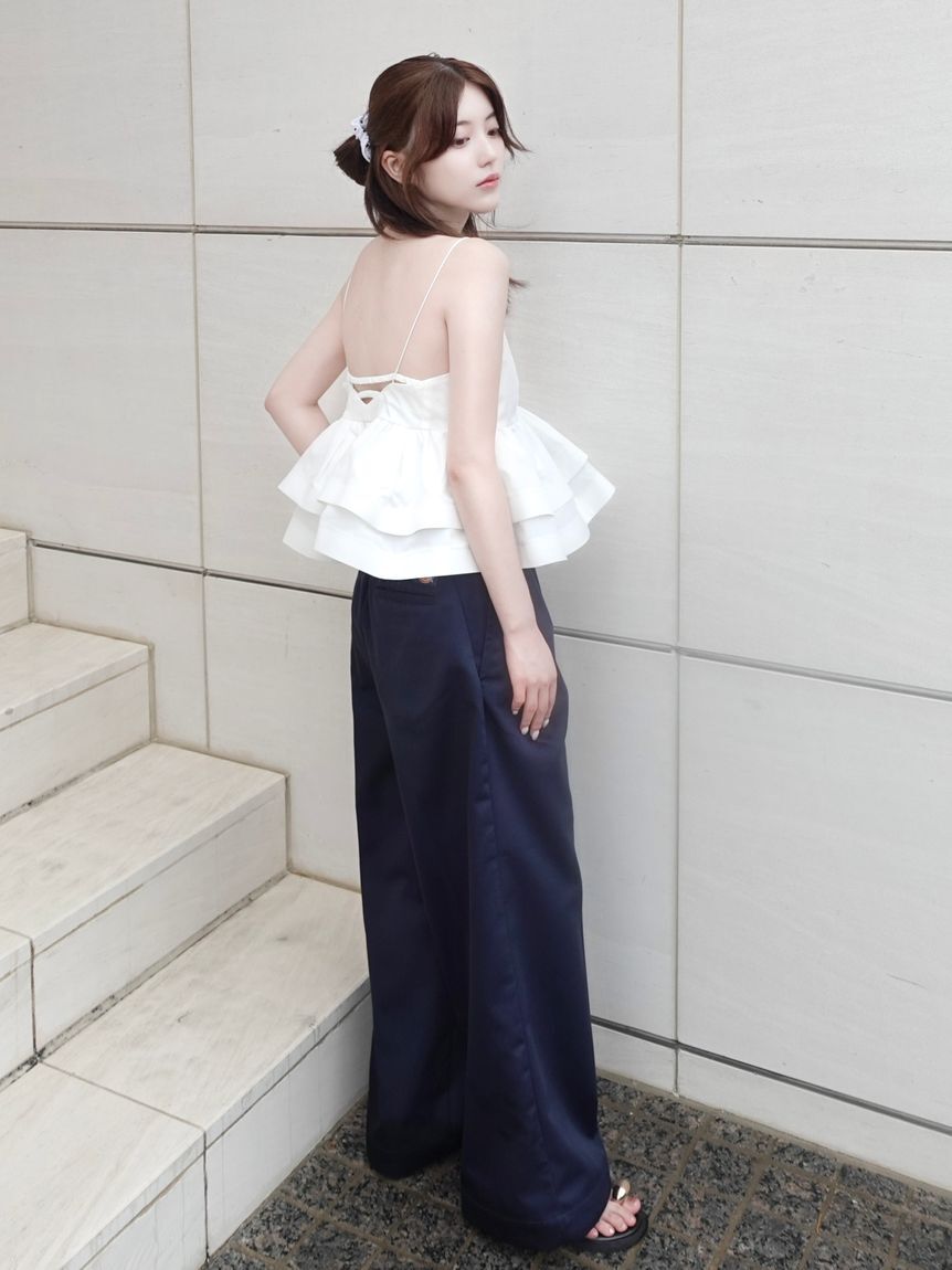 FRAY I.D「ラッフルヘムデザインキャミソール」|キャミソール|