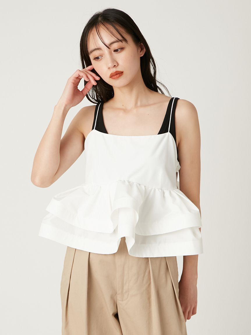 FRAY I.D「ラッフルヘムデザインキャミソール」|キャミソール|