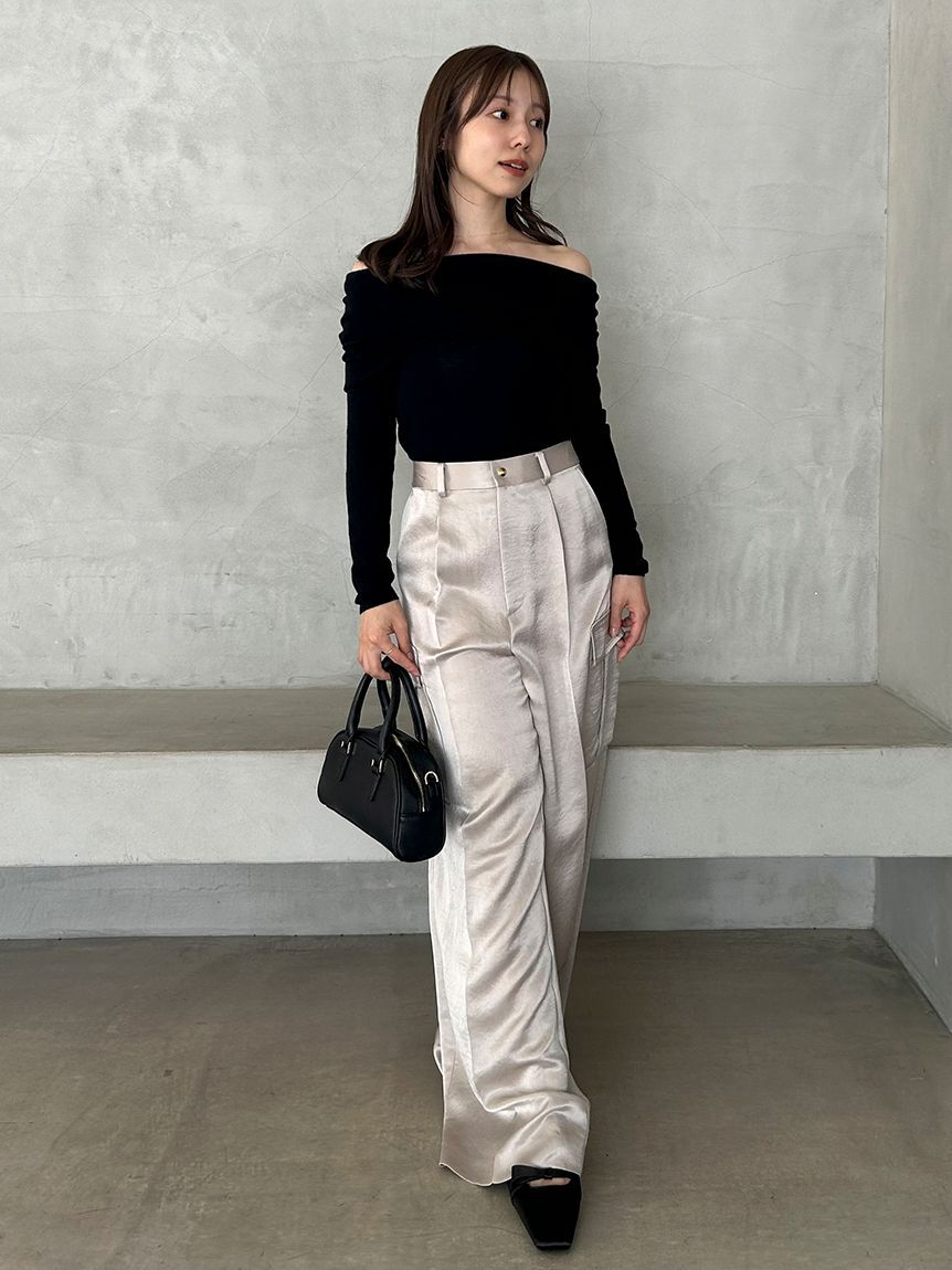 FRAY I.D「サテンカーゴパンツ」|チノ|