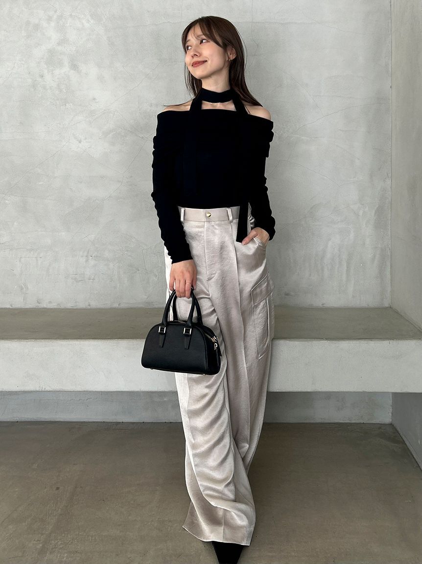 FRAY I.D「サテンカーゴパンツ」|チノ|