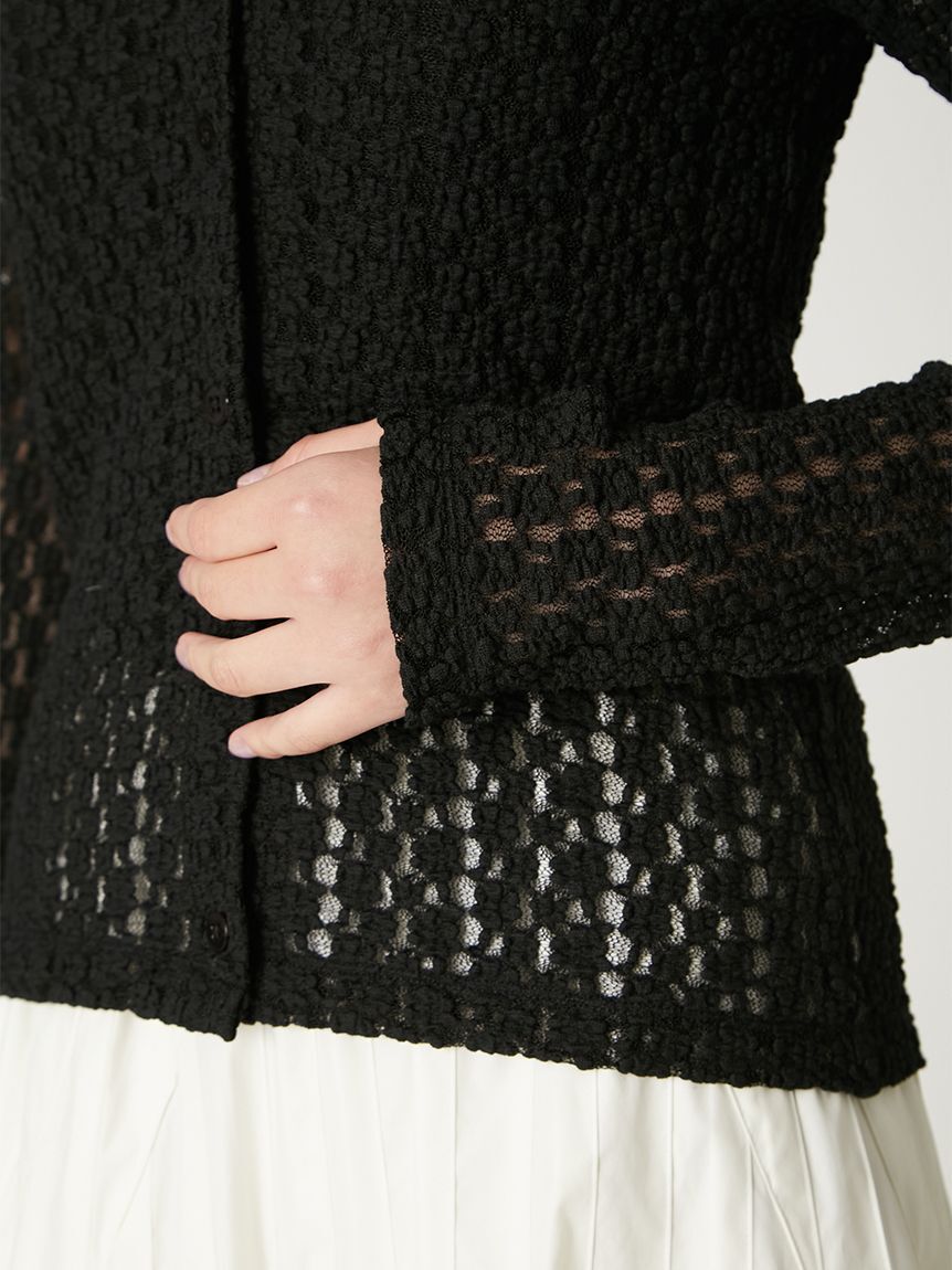 FRAY I.D「ストレッチレースアタッチドカラーシャツ」|シャツ・ブラウス|