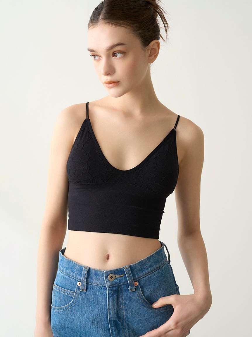 LILY BROWN Lingerie「【LILY BROWN Lingerie】カップインキャミ/サントーニ」|キャミソール|