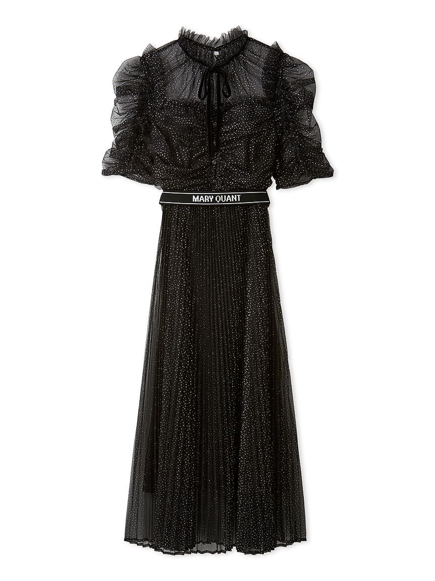 LILY BROWN「【LILY BROWN&times;MARY QUANT】ベルト付きドットチュールドレス」|ドレス|