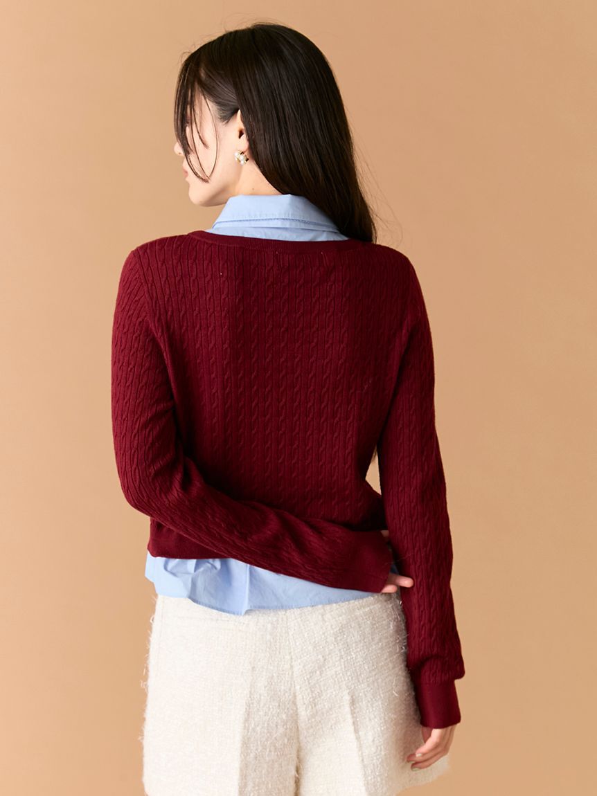 LILY BROWN「ダブルカラーレイヤードニット」|ニット・セーター|