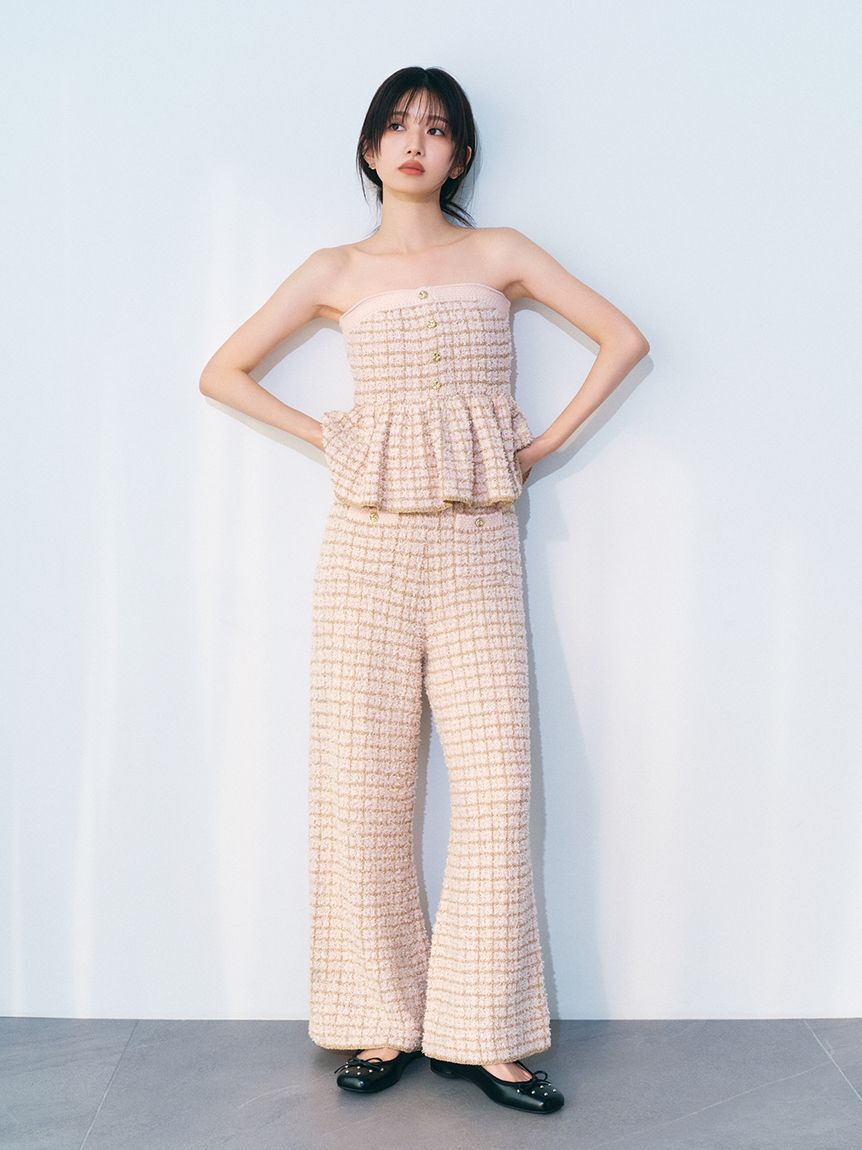 LILY BROWN「ツイードニットペプラムビスチェ」|ベスト・ジレ|