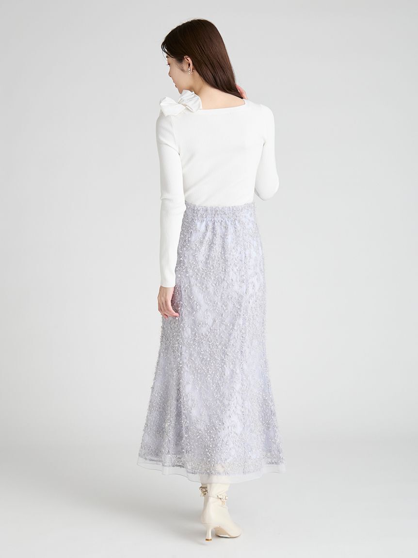 CELFORD「スパンコールレース刺繍スカート」|スカート|