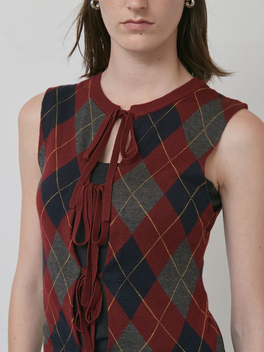 styling/「アーガイル2WAYリボンニットトップス」|ニット・セーター|