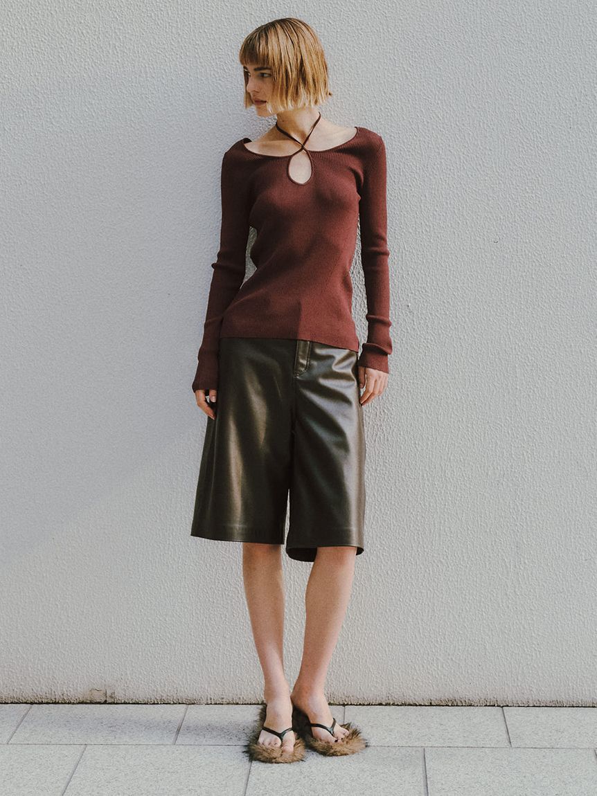 styling/「【セットアップ対応】ラムレザーハーフパンツ」|その他|BRW