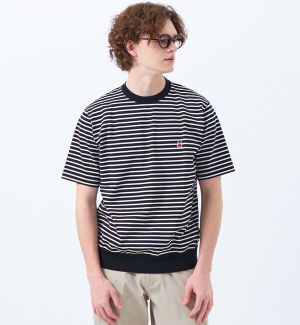 MACKINTOSH PHILOSOPHY「バッキンガムベア BD天竺 ワイドリブ半袖Tシャツ」|Tシャツ・カットソー|ホワイト&times;ブラック