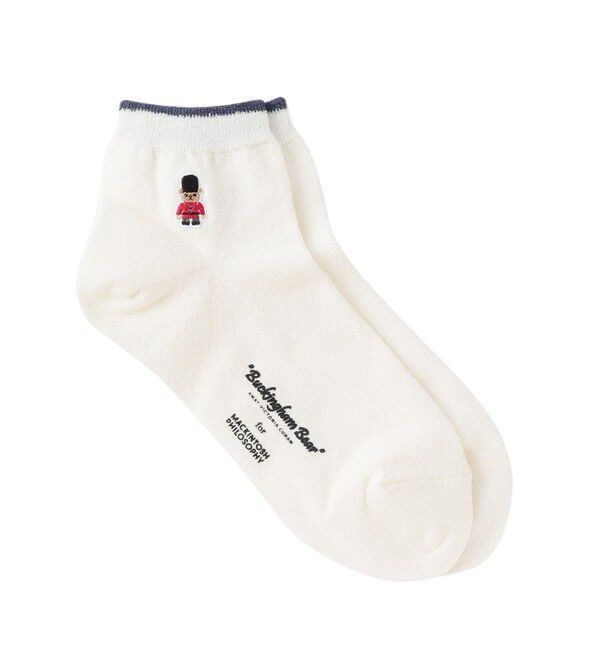 MACKINTOSH PHILOSOPHY「【WEB限定】バッキンガムベア ワンポイントソックス」|ソックス|ホワイト