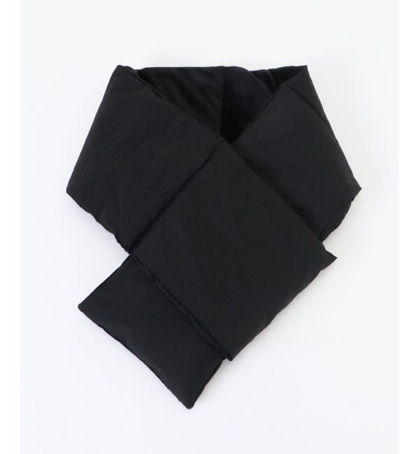 ikka「Wフェイス中綿マフラー」|マフラー|ブラック