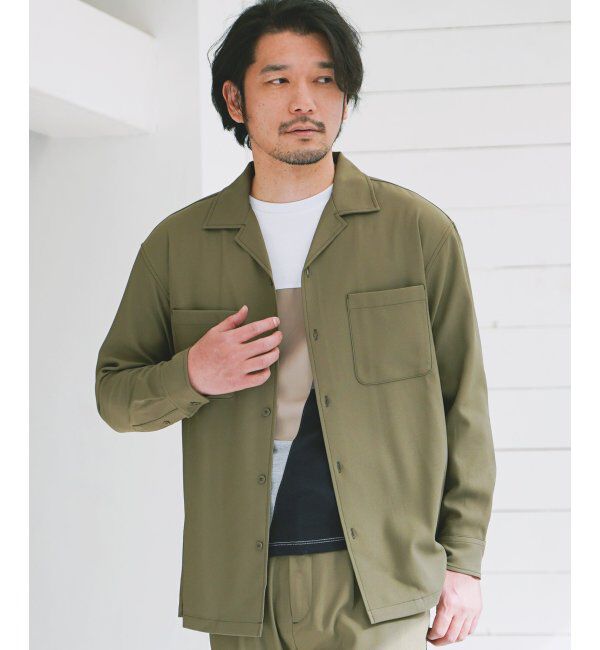 IKKA LOUNGE「イージーケアCPOシャツ」|シャツ・ブラウス|オリーブ