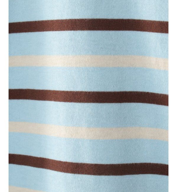 ikka kids「6分袖ボーダーゆるTシャツ（120~160cm）」|Tシャツ・カットソー|