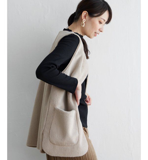 ikka「ファーリバーシブルベスト」|ダウンベスト・ベスト|