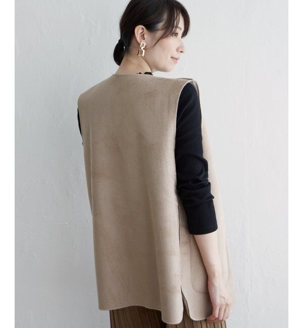 ikka「ファーリバーシブルベスト」|ダウンベスト・ベスト|