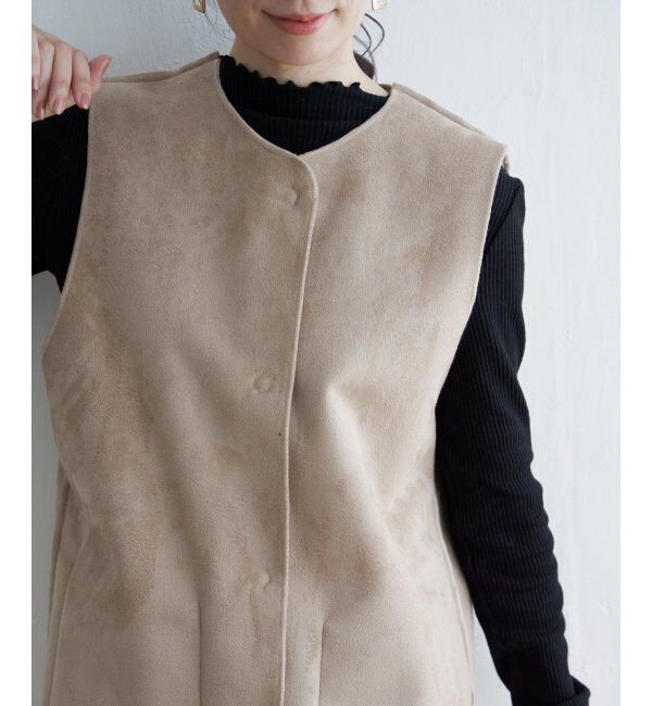 ikka「ファーリバーシブルベスト」|ダウンベスト・ベスト|