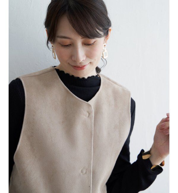 ikka「ファーリバーシブルベスト」|ダウンベスト・ベスト|