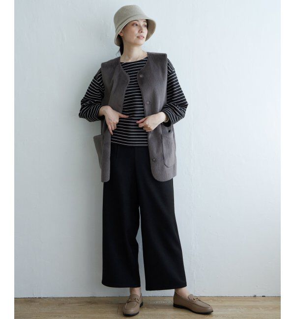 ikka「ファーリバーシブルベスト」|ダウンベスト・ベスト|