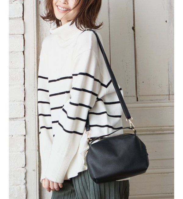 ikka「2WAYミニボストンバッグ」|その他|ブラック