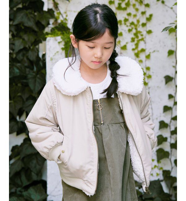 ikka kids「リバーシブルボアブルゾン（110~160cm）」|その他|ベージュ
