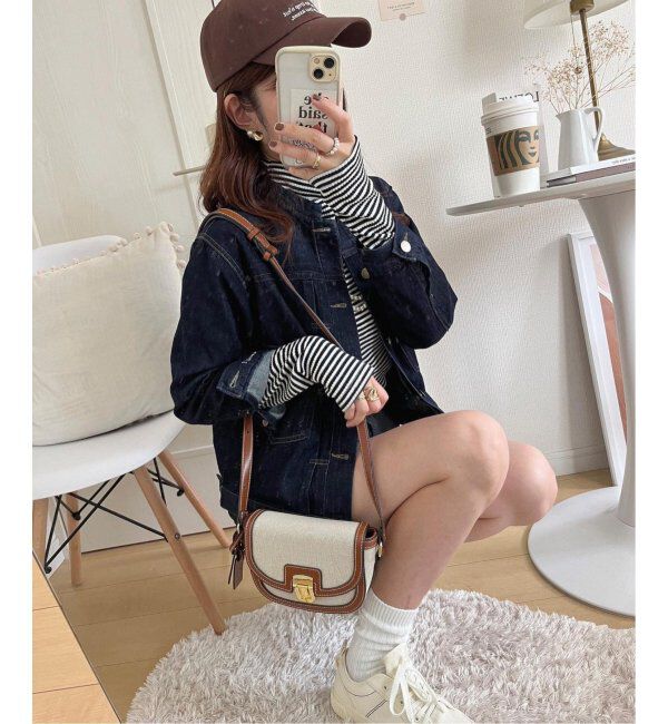 Lbc with Life「【sweet web掲載】LBCデニムノーカラージャケット」|ブルゾン・スタジャン|