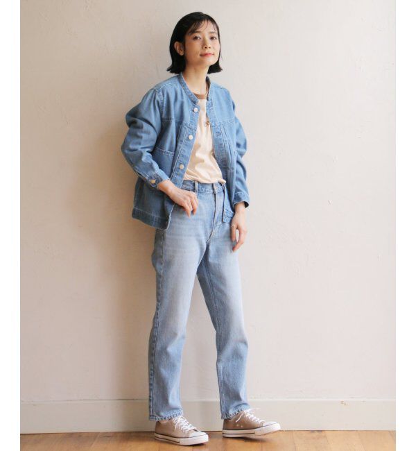 Lbc with Life「【sweet web掲載】LBCデニムノーカラージャケット」|ブルゾン・スタジャン|