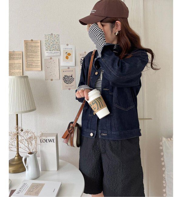 Lbc with Life「【sweet web掲載】LBCデニムノーカラージャケット」|ブルゾン・スタジャン|