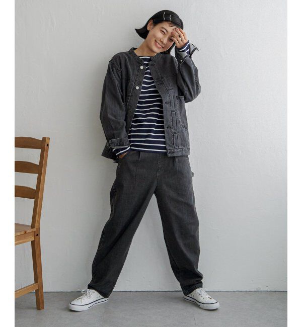 Lbc with Life「【sweet web掲載】LBCデニムノーカラージャケット」|ブルゾン・スタジャン|