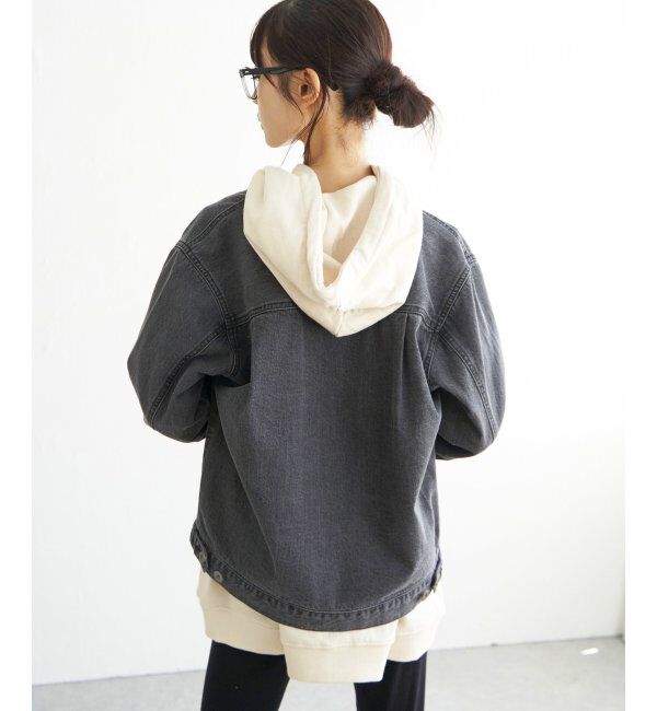 Lbc with Life「【sweet web掲載】LBCデニムノーカラージャケット」|ブルゾン・スタジャン|