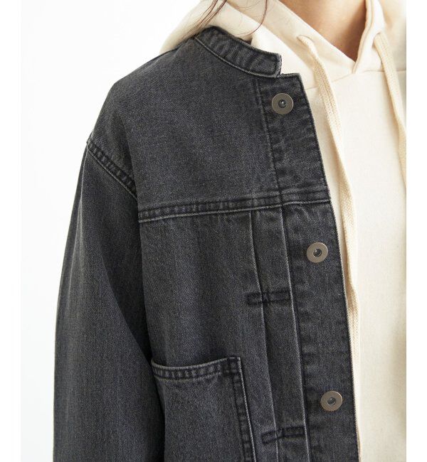 Lbc with Life「【sweet web掲載】LBCデニムノーカラージャケット」|ブルゾン・スタジャン|