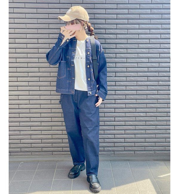 Lbc with Life「【sweet web掲載】LBCデニムノーカラージャケット」|ブルゾン・スタジャン|