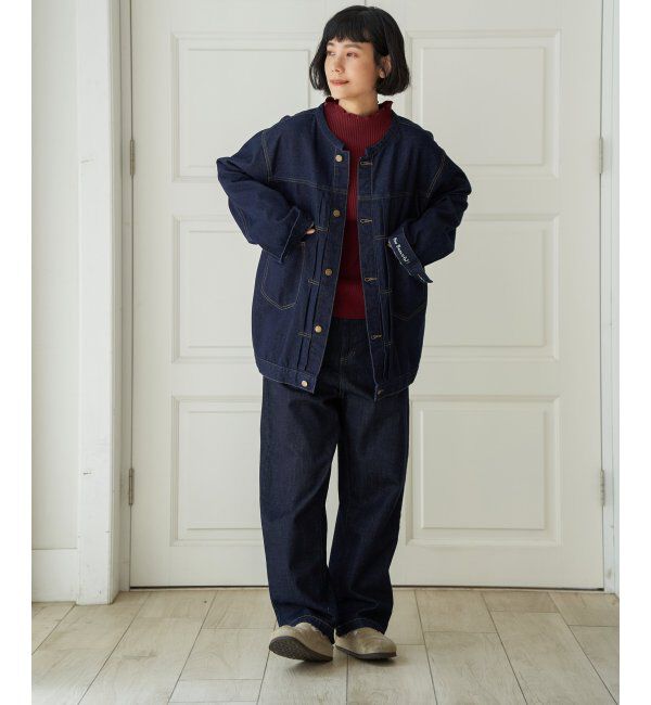 Lbc with Life「【sweet web掲載】LBCデニムノーカラージャケット」|ブルゾン・スタジャン|