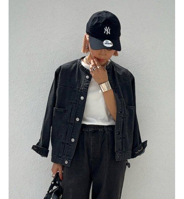 Lbc with Life「【sweet web掲載】LBCデニムノーカラージャケット」|ブルゾン・スタジャン|