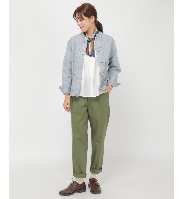 Lbc with Life「【sweet web掲載】LBCデニムノーカラージャケット」|ブルゾン・スタジャン|