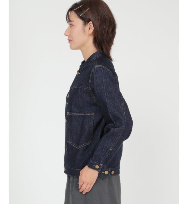 Lbc with Life「【sweet web掲載】LBCデニムノーカラージャケット」|ブルゾン・スタジャン|