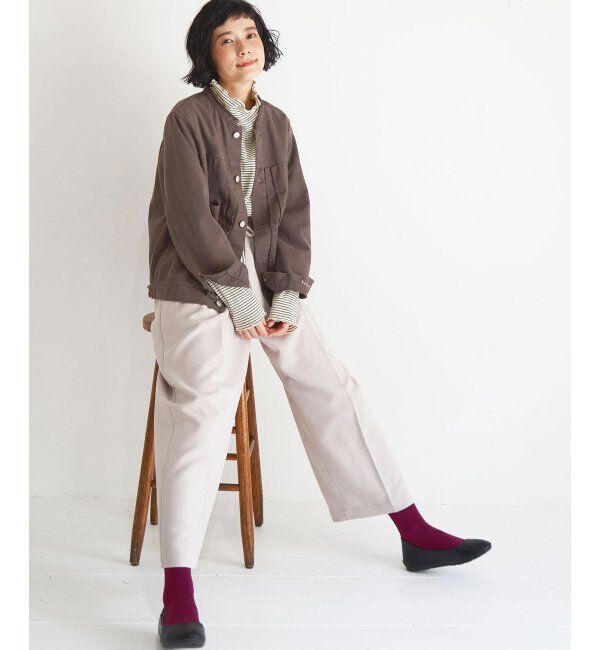 Lbc with Life「【sweet web掲載】LBCデニムノーカラージャケット」|ブルゾン・スタジャン|