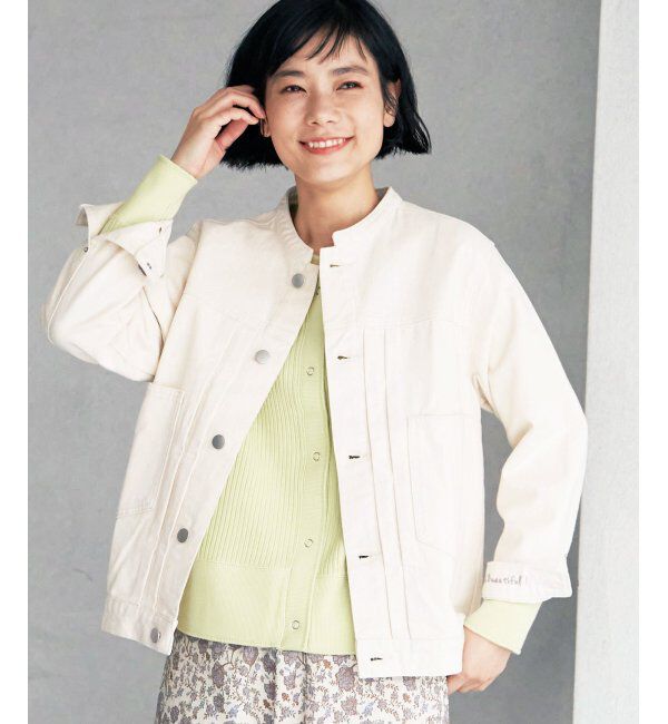 Lbc with Life「【sweet web掲載】LBCデニムノーカラージャケット」|ブルゾン・スタジャン|