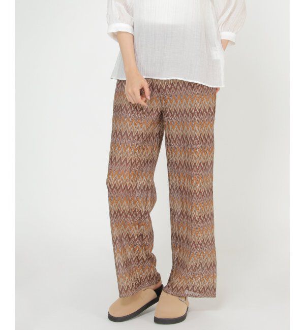 Lbc with Life「カットジャカードメランジパンツ」|その他|ブラウン
